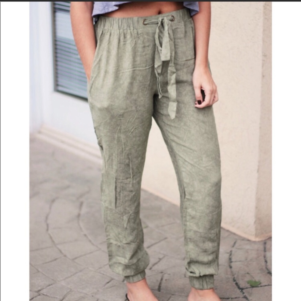 Green joggers